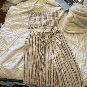 Matching pants and tube top